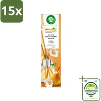 Air Wick 15 x - Geurstokjes - Zoete Gekarameliseerde Peer - Essentiële Oliën - 40 ml - Grootverpakking - Geurstokjes - Geurverspreider - Geur - - Zoete Gekarameliseerde Peer
