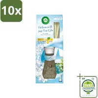 Air Wick 10 x - Geurstokjes - Soft Cotton - Essentiële Oliën - 33 ml - Grootverpakking - Geurstokjes - - Katoen Geur - Essentiële Oliën - Kamergeur