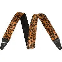 Fender 990601053 Wild Animal Print 2 gitaarband, synthetisch bont, wilde luipaardprint