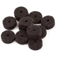 Fender Strap Button Viltwasjes - 12 Stuks, Zwart