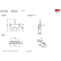 Schaller 15310013 Megaswitch T lever switch 3-way, 40,7mm spacing, bolts included, black cap