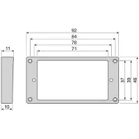 Boston HCS100110BK Humbucker Frame - Zwart, Gebogen en Schuin Ontwerp