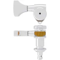 Hipshot HS6GL0CT-21 Guitar tuner, Grip-Lock open, 21.0mm (0.827) post height, treble side, chroom