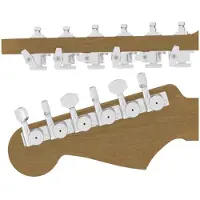 Hipshot HS6K1EL0CST Gitaar tuner upgrade kit, 6 inline Grip-Lock, closed chroom staggered