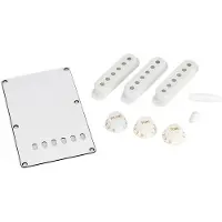 AllParts PG0549025 Accessoirekit voor Strat - Wit, 3-laags Backplate