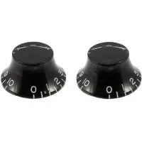 AllParts PK0140023 Zwarte Bellknoppen - Vintage Stijl (2 Stuks)