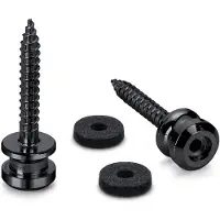 Schaller S-Locks Strap Button Set L - Zwart Chroom