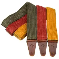 Fender 990639029 Corduroy gitaarband, fel goud, polyester corduroy, antieke messing hardware