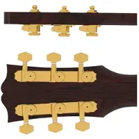Hipshot HS6K2VEL0G Vintage gitaar tuner upgrade kit, 3 + 3 Grip-Lock, closed goud
