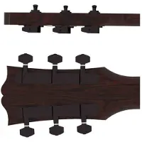 Hipshot HS6K2EN0B Gitaar tuner upgrade kit, 3 + 3 classic, closed zwart