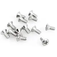 Fender 15719049 slide switch mounting screws - Jaguar/Jazzmaster, (4-40 X 1/4 Philips), nickel, 12pcs