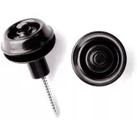 Dunlop SLS1403 Strap Lock Systeem - Zwart, Flush Gemonteerd
