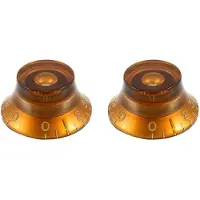 AllParts vintage amber belknoppen - 2 stuks