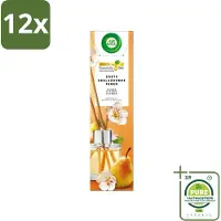 Air Wick - Geurstokjes - Zoete Gekarameliseerde Peer - Essentiële Oliën - 40 ml - Voordeelverpakking - 12 stuks - Geurstokjes - Geurverspreider