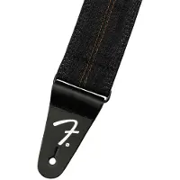 Fender 990638004 Wrangler denim band, gewassen zwart stiksel