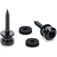 Schaller S-Locks Strap Button Set M - Zwart Chroom, 22mm Draadlengte