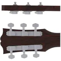 Hipshot HS6K2EN0S Gitaar tuner upgrade kit, 3 + 3 classic, closed satin
