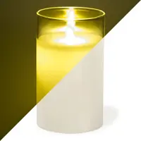 Peha Led kaars | | 12.5 cm (In glas, Timer, Wit)