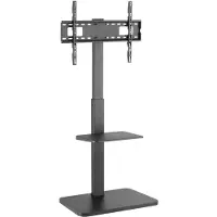 Equip 650613, Wandmontagehouder, geschikt voor schermen van 37"-75"/ 1TFT, draagvermogen 30kg, 1 legplank, zwart, lichtgewicht, retail