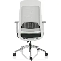 Hjh OFFICE Bureaustoel CHIARO T2 WHITE netstof / stof donkergroen / grijs