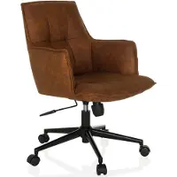 Hjh LIVING Bureaustoel / draaistoel SOLAO LIFE stof bruin