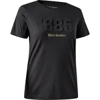 Deerhunter Dames Jubilee zwart T-shirt Outdoor T-shirt Skandinavisch T-shirt maat 44