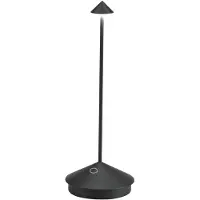Zafferano Pina Pro LED-tafellamp, matzwart, oplaadbaar en dimbaar, draadloos, saffraan, 2200-2700-3000K, IP54, 12 uur batterijduur