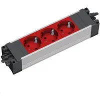 Bachmann trap, aluminium, 3x CEE7/3, rood, GST18