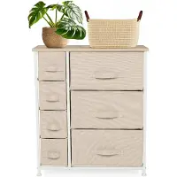 Hjh LIVING Kast FOLDRESS B 63x30x73cm 7 vakken beige