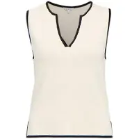 Object Gebreide top 'OBJViva' crème / zwart