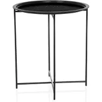 Hjh LIVING Bijzettafel / salontafel / sofatafel ALLRUND metaal zwart