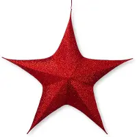 Décoris Kerstster | | Ø 135 cm (5-punts, Binnen, Rood)