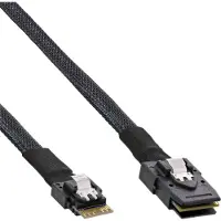 InLine Slim SAS-kabel, SFF-8654 naar Mini SAS SFF-8087, 12 Gb/s, 1m