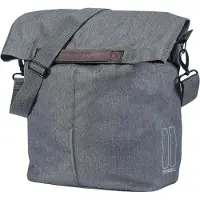 Basil City - Fietsshopper -Hook-on systeem - Enkele Fietstas - 14-16 Liter - Waterafstotend - Reflectiedetails - Grijs