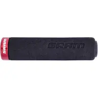 Sram paire de grips mousse lock-on noir rouge