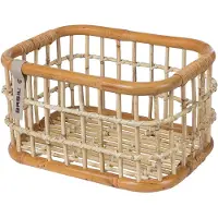 Basil Green Life Fietsmand L - Voor - Ecologisch Rotan - Large - Bruin - 30 Liter