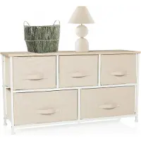 Hjh LIVING Ladekast FOLDAR 100x30x55cm 5 vakken beige