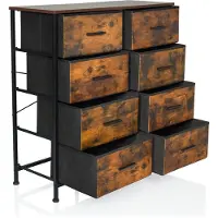 Hjh LIVING Ladekast RAGALA LIGHT 80x30x81cm 8 lades gerookte eik