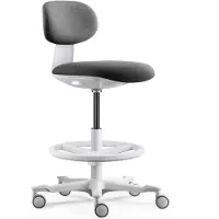 Hjh OFFICE Werkstoel / balie stoel WORK MF2 W Zitting stof / rugleuning stof donkergrijs