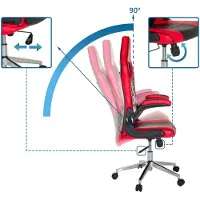 MyBuero Gaming stoel / bureaustoel GAME SPORT PRO kunstleer zwart/rood