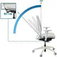 Hjh OFFICE Ergonomische bureaustoel Skandis zonder hoofdsteun grijs / wit frame