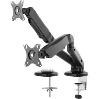 Deltaco ARM-1300 Monitor Arm - 2 Schermen - Bureaustandaard - 17-32 inch - Max 2x 9kg - Zwart