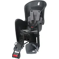Polisport Porte bebe-siege enfant arriere inclinable a fixer sur cadre bilby rs noir coussin gris (9 a 22kgs) homologue en 14344