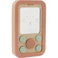 Trixie Baby Telefoon van Hout en Silicone - Mrs. Cat - Eerste Speelgoed voor Baby - Kraamcadeau - Baby cadeau