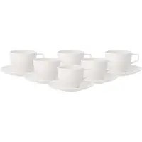 Villeroy & Boch Kaffeetassen mit Untertassen Artesano Original 250 ml Set van 6