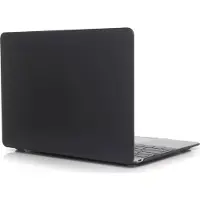 Mobigear Laptophoes geschikt voor Apple MacBook 12 Inch (2015-2017) Hoes Hardshell Laptopcover MacBook Case | Glossy - Zwart - Model A1534