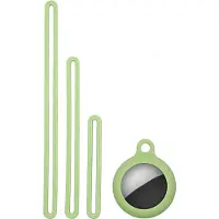 Mobigear Shockproof Siliconen Hoesje voor Apple AirTag - Light Green