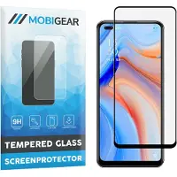 Mobigear Screenprotector geschikt voor OPPO Reno 4 5G Glazen | Premium Screenprotector - Case Friendly - Zwart