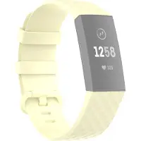 Mobigear Cross Siliconen Bandje voor Fitbit Charge 4 - Geel