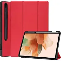 Mobigear Tri-Fold Bookcase voor Samsung Galaxy Tab S7 FE - Rood
